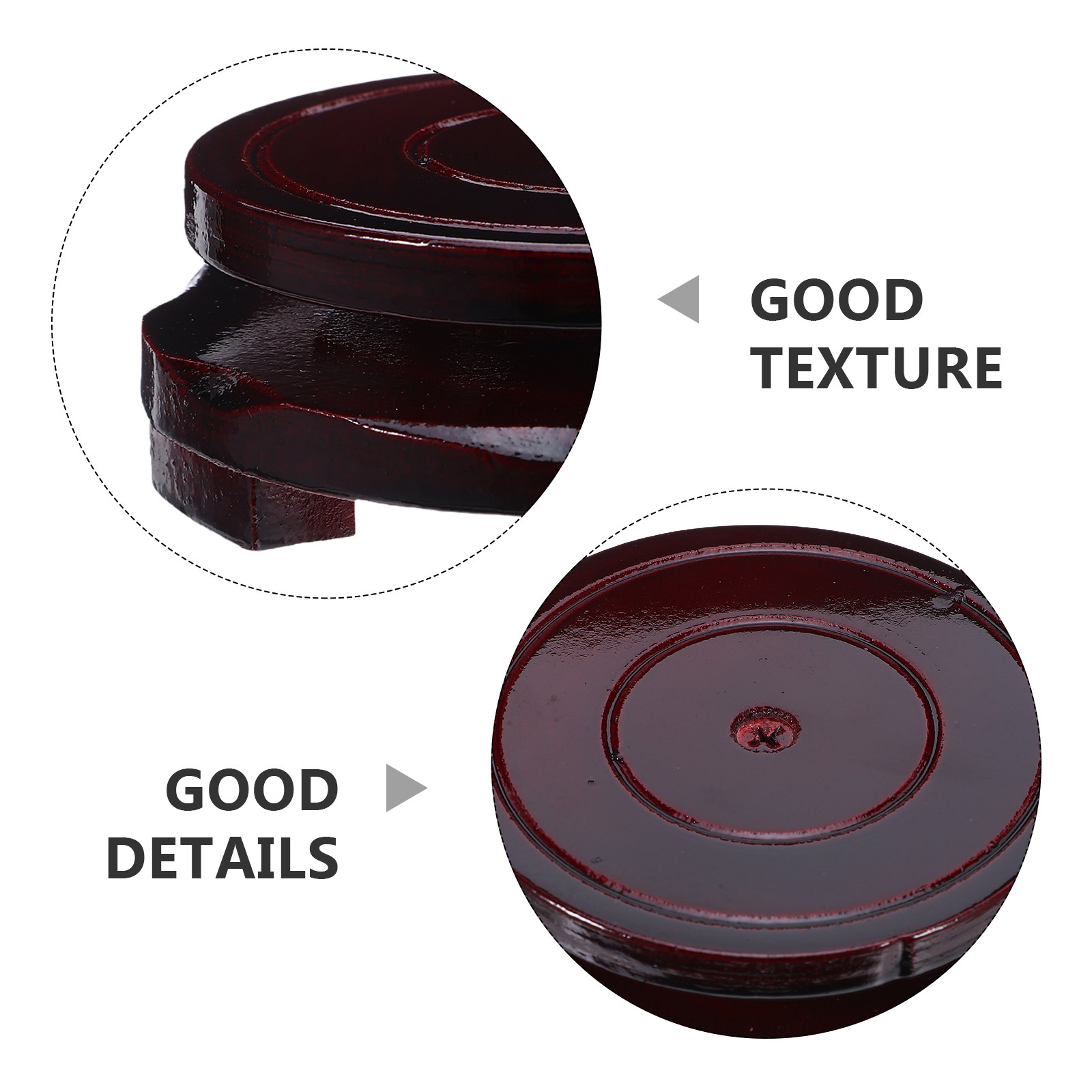 2Pcs 8Cm Round Rotating Wood R - Planted Aquarium Bowl ulasan dan harga