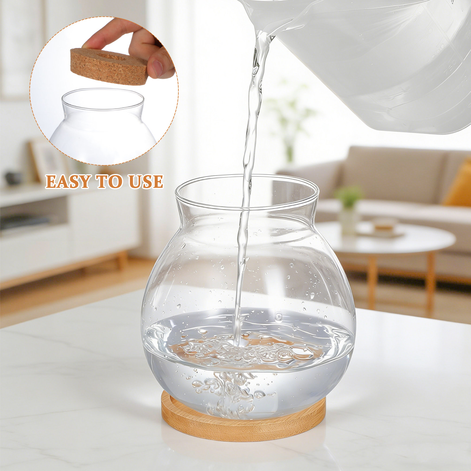Desktop Glass Fish Bowl Small  - Planted Aquarium Bowl ulasan dan harga