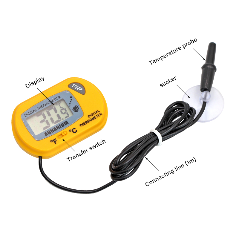 Fish Tank Thermometer LCD Digi - Planted Aquarium Temperature ulasan dan harga