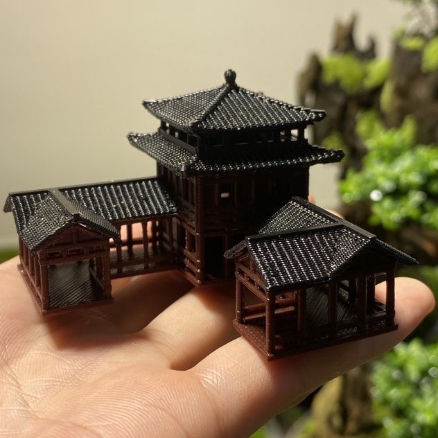 Plastics Chinese Style Ancient - Planted Aquarium Models ulasan dan harga