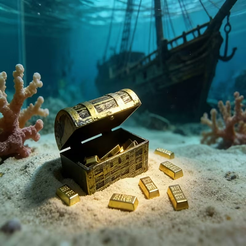 1 Set of Mini Pirate Treasure  - Planted Aquarium Models ulasan dan harga