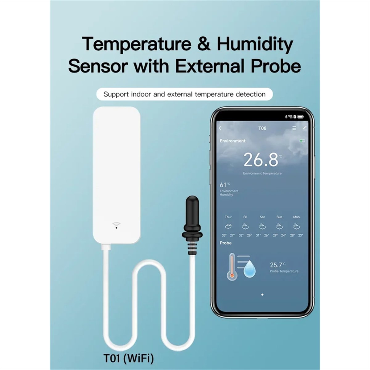 A64I Tuya WiFi Temperature Hum - Planted Aquarium Temperature ulasan dan harga