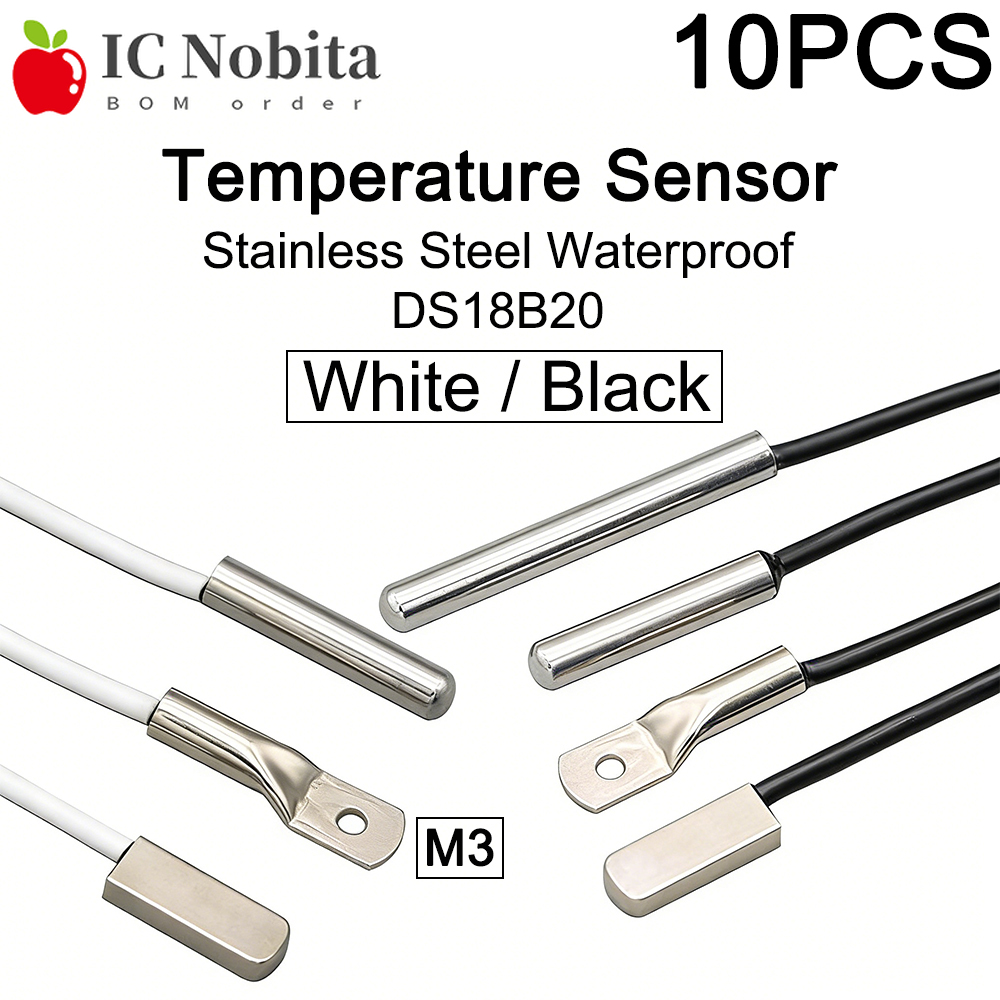 10PCS DS18B20 Stainless Steel  - Planted Aquarium Temperature ulasan dan harga