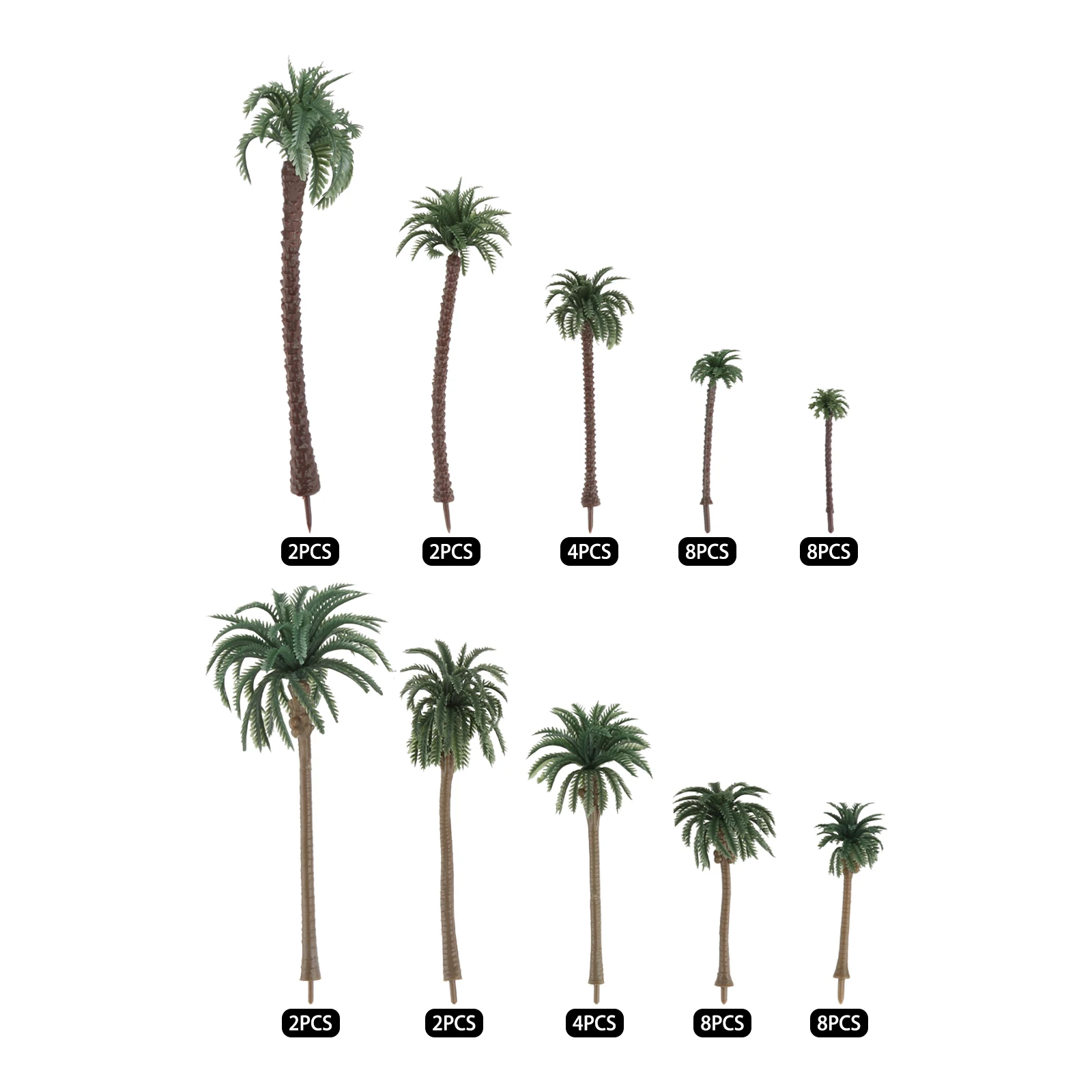 48Pcs Plastic Palm Tree Miniat - Planted Aquarium Models ulasan dan harga