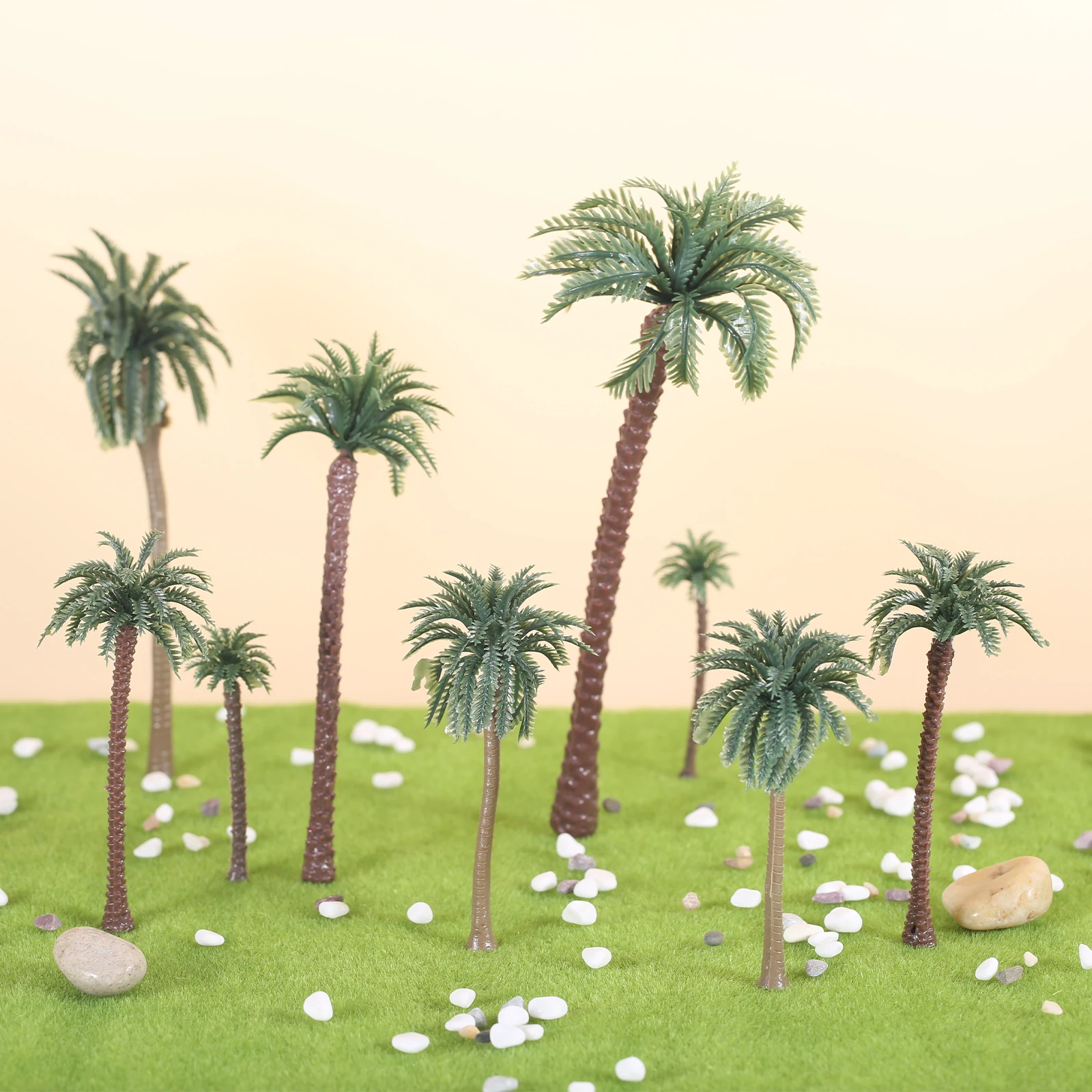 48Pcs Plastic Palm Tree Miniat - Planted Aquarium Models ulasan dan harga