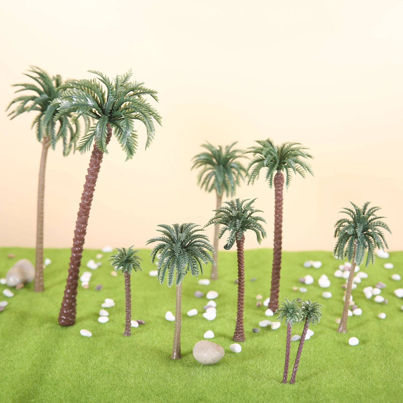 48Pcs Plastic Palm Tree Miniat - Planted Aquarium Models ulasan dan harga