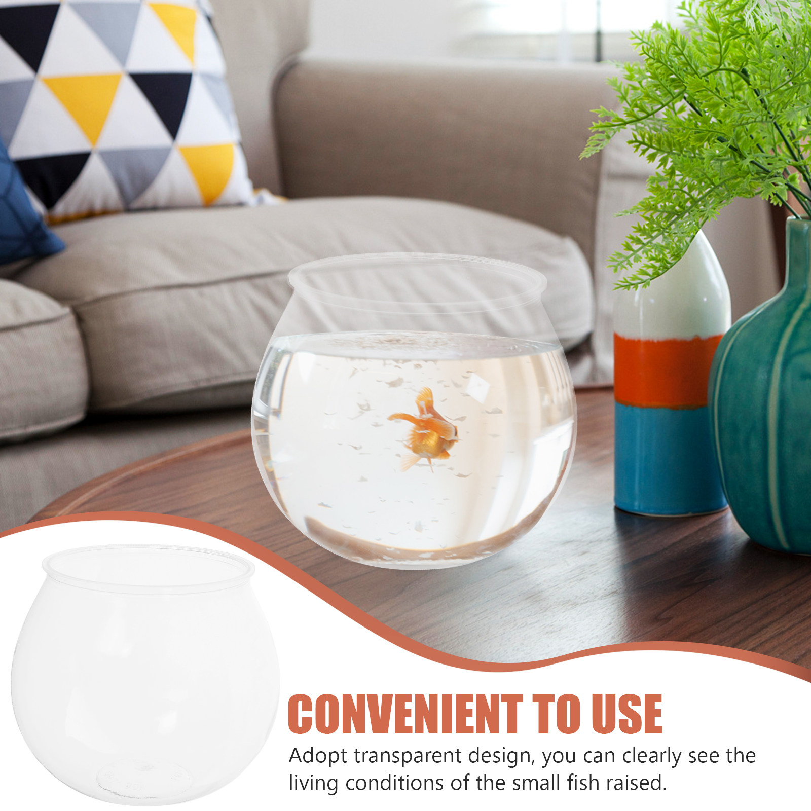 4Pcs Mini Plastic Fish Tank Cl - Planted Aquarium Bowl ulasan dan harga
