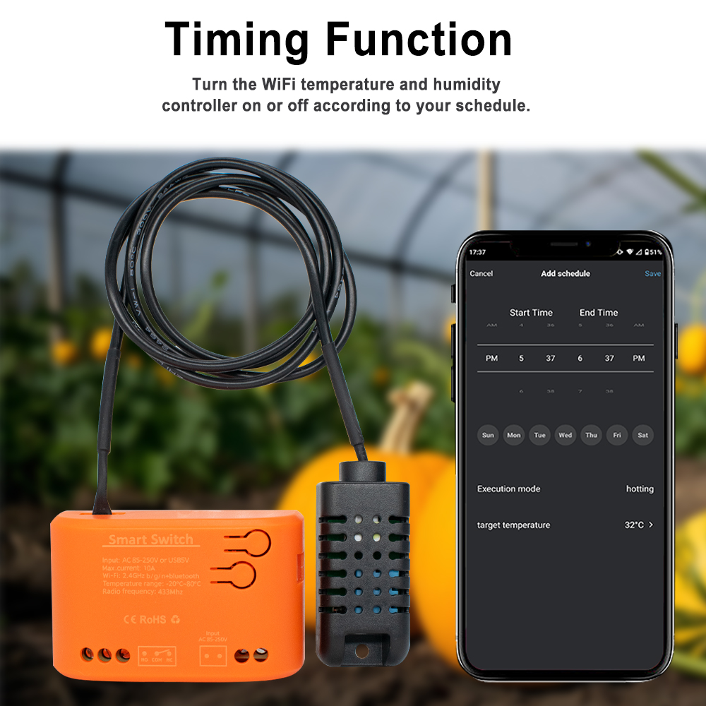 Tuya WiFi Temperature Humidity - Planted Aquarium Temperature ulasan dan harga