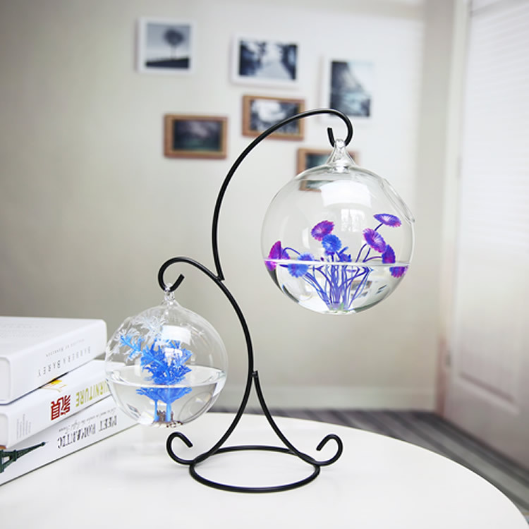 Creative Double-deck Suspended - Planted Aquarium Bowl ulasan dan harga