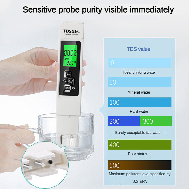 3 in 1 TEMP/TDS/EC Meter Teste - Planted Aquarium Temperature ulasan dan harga