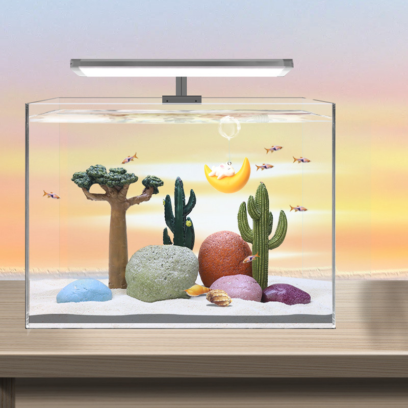 Fish Tank Decoration Aquarium  - Planted Aquarium Models ulasan dan harga