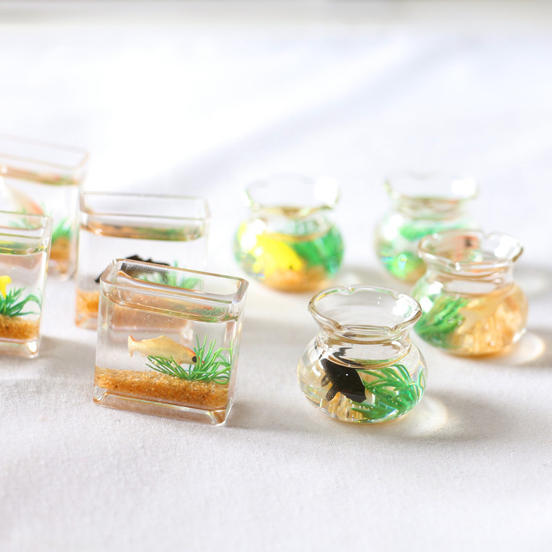 1Pc 1:12 Mini DollHouse Simula - Planted Aquarium Models ulasan dan harga