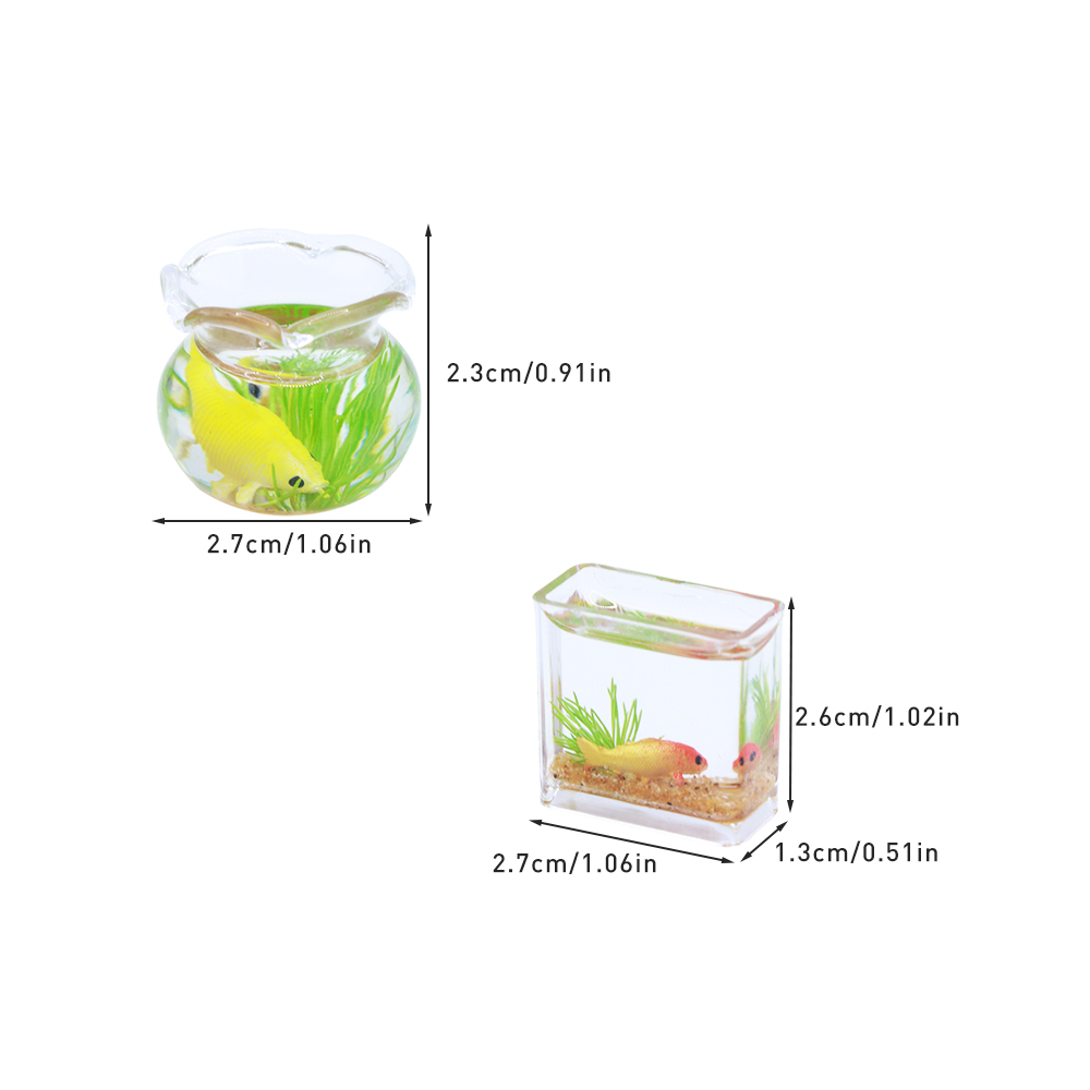 1Pc 1:12 Mini DollHouse Simula - Planted Aquarium Models ulasan dan harga