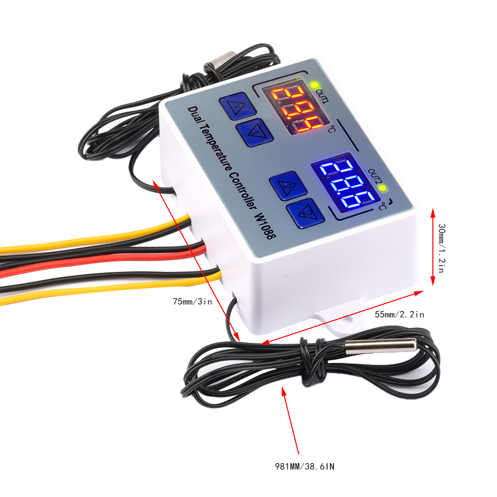 W1088 Dual LED Digital Tempera - Planted Aquarium Temperature ulasan dan harga